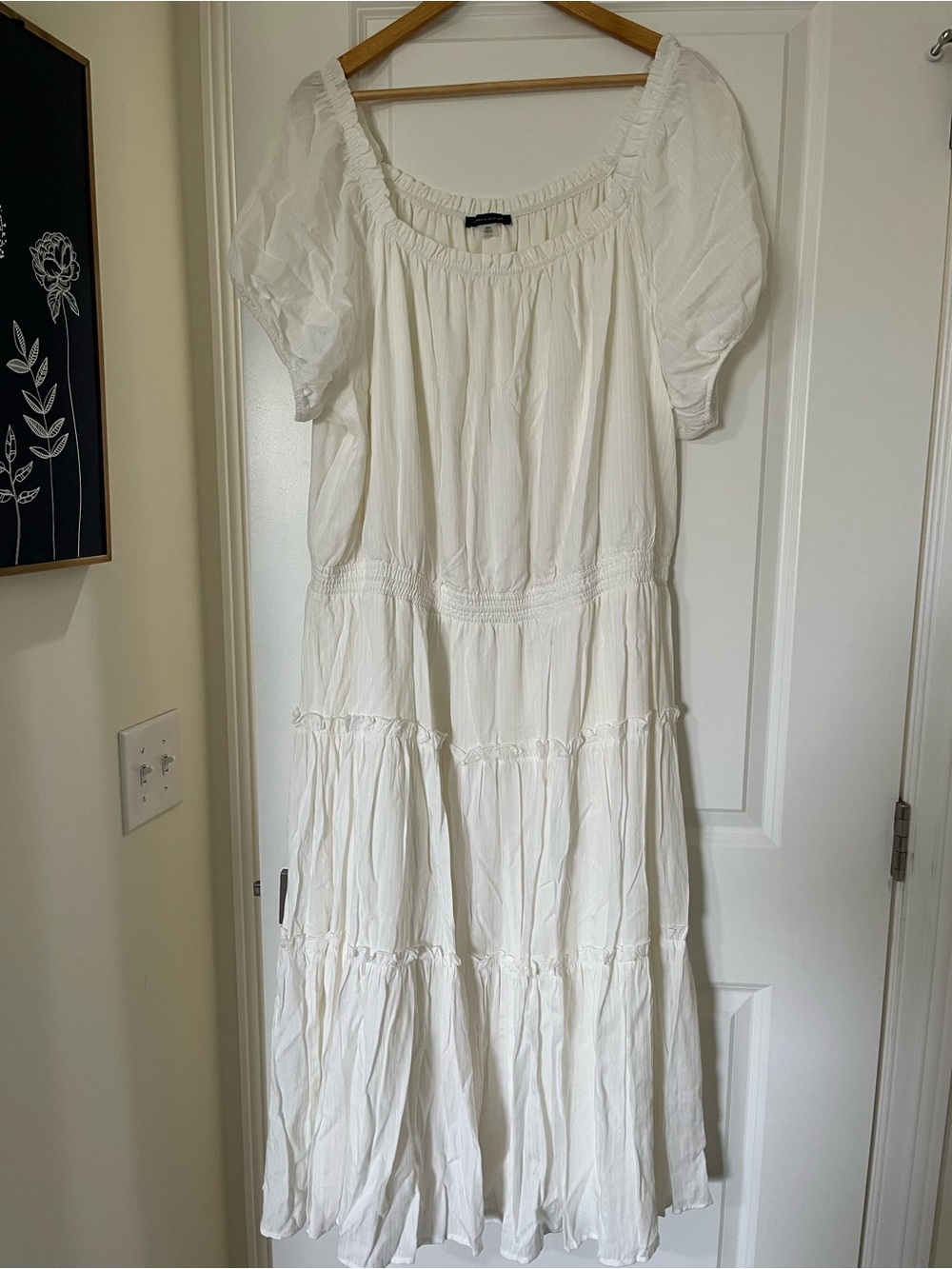 Tommy Hilfiger White Peasant Maxi Dress